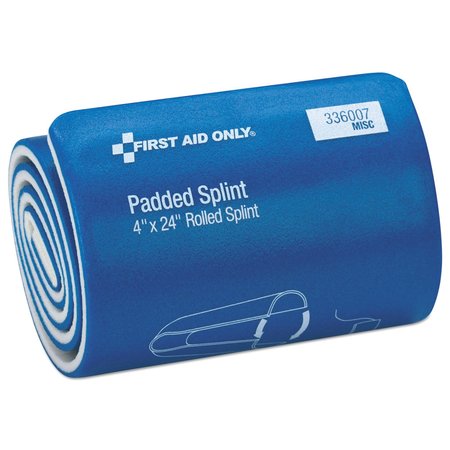 FIRST AID ONLY Padded Splint, 4 x 24, Blue/White 336007